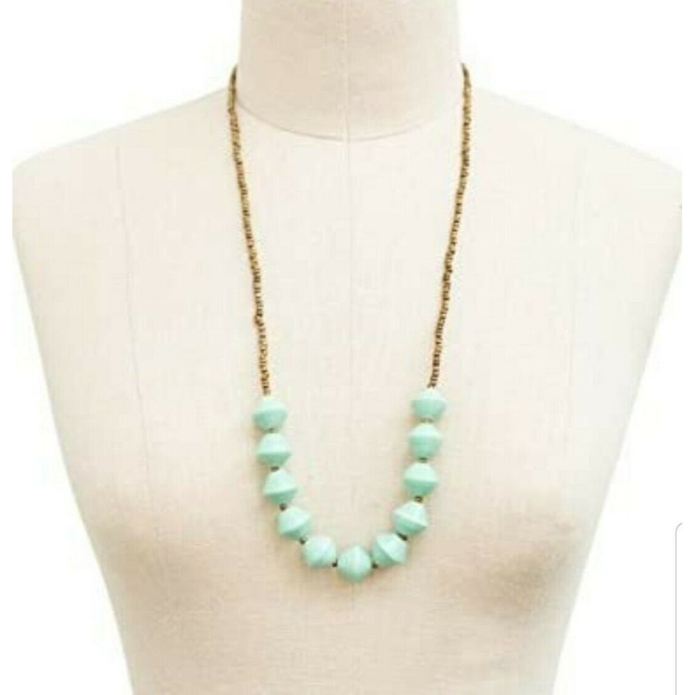 Thirty One Bits The Romantic Mint Necklace. African beaded handmade $30. NWT new